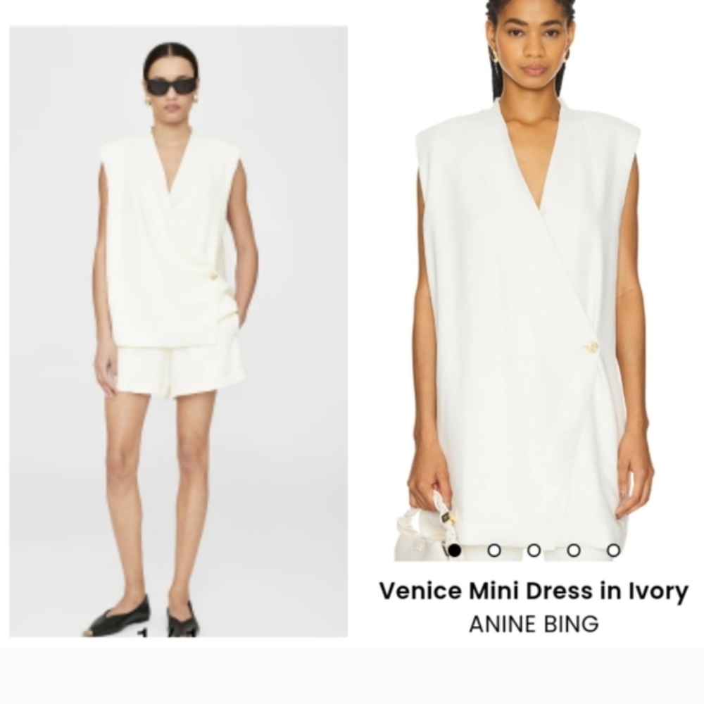 Anine Bing White Mini Dress